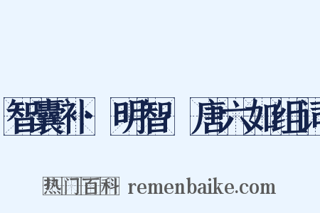 智囊补·明智·唐六如组词是什么意思的图片